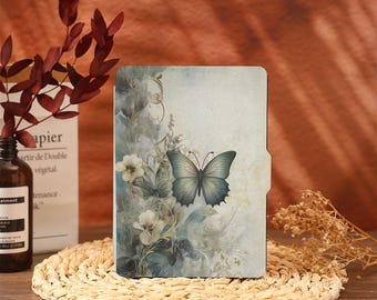 Blue Butterflies Kindle Case Cover Paperwhite 12 2024 Paperwhite 2021 Paperwhite 6.8 Case Kindle 10th 11th Generation Kindle 6" Cover 2022