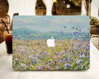Custodia per MacBook con stampa floreale ad olio, compatibile con Air 13 e 15, M1, M2, Air 13 A2681, A2337, A2338, Pro 13, 14, 15, 16, 2022, 2021, 2020.