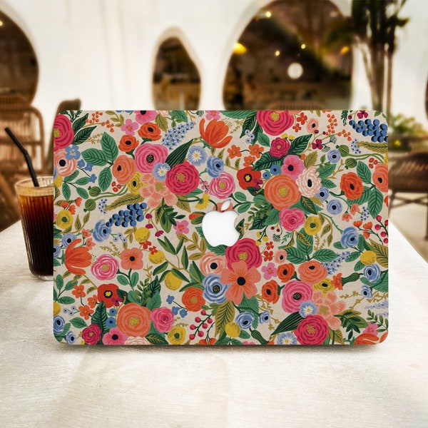 Colorful Flower Painting MacBook Case Laptop Cover For Mac 16 12 13 Inch For Macbook Air 15/13 Pro 13/14/15/16 2022 2023 M2 A2941