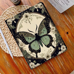 Green Butterfly iPad Case,13&quot; iPad Case,iPad Air 4/5/6 Case with Pencil Holder iPad Pro 12.9&quot; 11&quot; Mini 6/5/4,10/9/8/7,10.2&quot;,2024/2022/2021