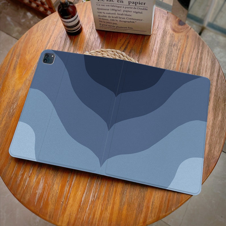 Gradual Change Blått iPad-skal iPad Air 4/5-skal med pennhållare iPad Pro 12,9" iPad Pro 11" iPad Mini 4 / 4:e / 5, 7, 12,9, 10,2, 2020 bild 2