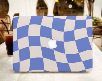 Blau karierte MacBook Hülle für MacBook Pro 13 14 15 16 , MacBook Air 13 in M2, Laptop Hard Case Schutzhülle für 11 12 Laptops