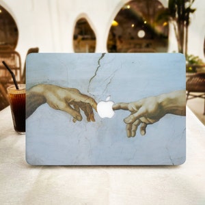Touching Hands MacBook Hülle für Air 13 15 Macbook Case, M1 M2 M3,A2337, A2338, Pro 13 14 15 16,2023 2022 2021 2020 Laptophülle