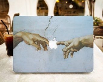 Touching Hands Artwork MacBook Case Cover pour Air 13 15 Macbook Case, M1 M2 M3,A2337, A2338, Pro 13 14 15 16,2023 2022 2021 2020 Laptop Case