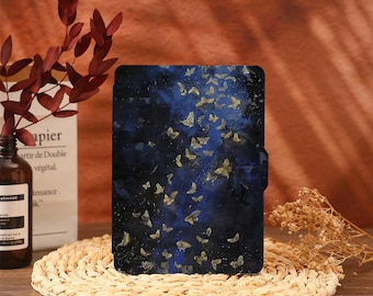 Butterflies Blue Kindle Case Cover Paperwhite 12 2024 Paperwhite 2021 Paperwhite 6.8 Case Kindle 10th 11th Generation Kindle 6" Cover 2022