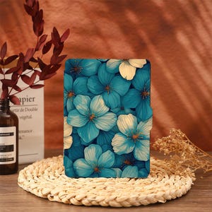 Blue Flowers Kindle Case Cover Paperwhite 12 2024 Paperwhite 2021 Paperwhite 6.8 Case Kindle 10th 11th Generation Kindle 6&quot;Cover 2022