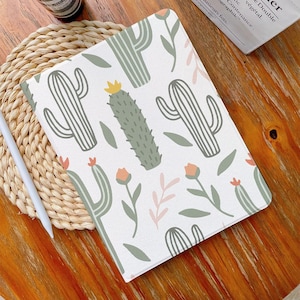 Cactus Simple iPad Case,13&quot;iPad Case,iPad Air 4/5/6 Case with Pencil Holder iPad Pro 12.9&quot; 11&quot; Mini 6/5/4,10/9/8/7,10.2&quot;,2024/2022/2021