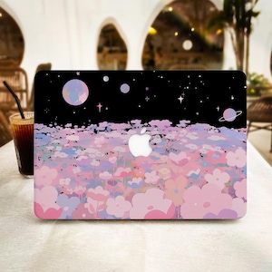 Sea Of Pink Flowers per MacBook Pro 13, 14, 15, 16 pollici, MacBook Air 13 pollici M2, custodia protettiva rigida per laptop da 11 a 12 pollici, custodie per MacBook