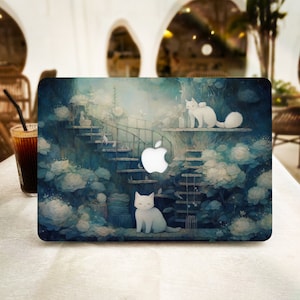Niedliche Cartoon Katze MacBook Hülle für neue MacBook Pro 16 15 MacBook Air 15 14 13 MacBook Retina 15 13 12 Apple Laptop 2022 2021 2020 Abdeckung