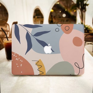 Color Block Leaf Art MacBook-hoes voor nieuwe MacBook Pro 16 15 Macbook Air 15 14 13 MacBook Retina 15 13 12 Apple laptop 2022 2021 2020 Cover