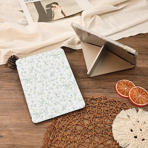 Vintage Floret Y+Flip With Pencil Holder iPad Case For iPad Air 6/7 iPad 9.7&quot;10.2&quot;10.9&quot;11&quot; 12.9 inch Mini 7/6,iPad Pro iPad 2025 2024 Case