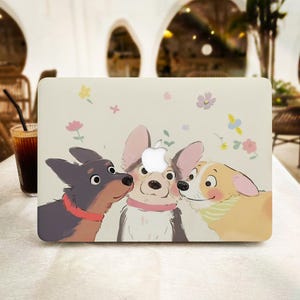 Cartoni animati cani carini per MacBook Pro 13 14 15 16, MacBook Air 13 in M2, custodia protettiva rigida per laptop 11 12, custodie per MacBook