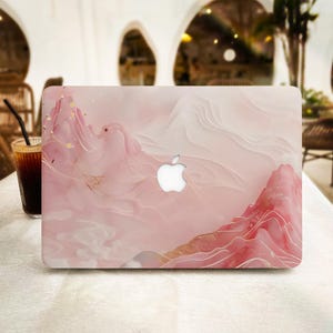 Pink Mountain MacBook Case Cover for Air 13 15 Macbook Case, M1 M2 Air 13 A2681,A2337, A2338, Pro 13 14 15 16, 2022 2021 2020 Laptop Case