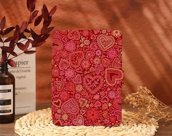 Red Hearts Kindle Case Cover Paperwhite 12 2024 Paperwhite 2021 Paperwhite 6.8 Case Kindle 10th 11th Generation Kindle 6"Cover 2022