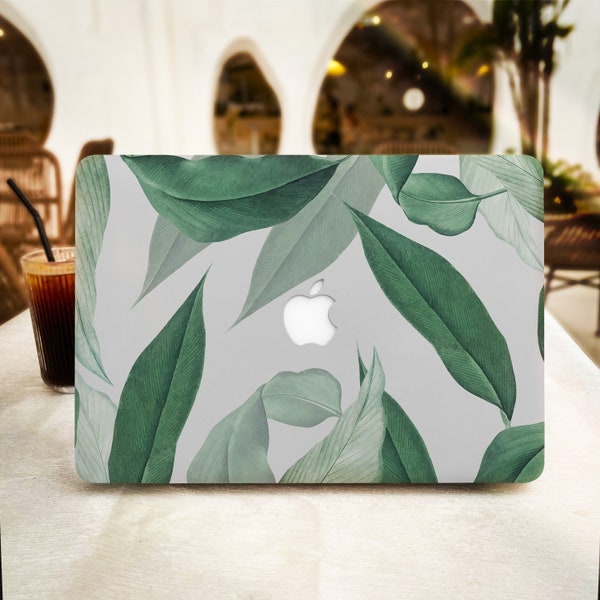 Lush Green Leaf MacBook Case for New MacBook Pro 16 15 Macbook Air 15 14 13 MacBook Retina 15 13 12 Apple Laptop 2022 2021 2020 Cover