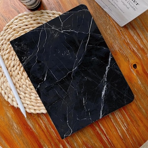 Black Marble Stripe iPad Case iPad Air 4/5 Case with Pencil Holder iPad Pro 12.9&quot;  iPad Pro 11&quot;  iPad Mini 4 / 4th / 5, 7, 12.9, 10.2, 2020