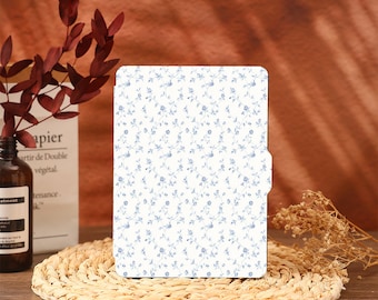 Blue Floral Kindle Case Cover Paperwhite 2021 Paperwhite 6.8 Case Kindle 10th 11th Generation Kindle 6" Cover 2022