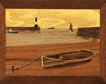 Waiting For The Tide: Marquetry Woodwork Craft Kit From UK For Adults & Beginners.