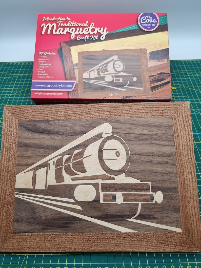 Liverpool Engine Marquetry Woodwork Craft Kit From UK for Adults