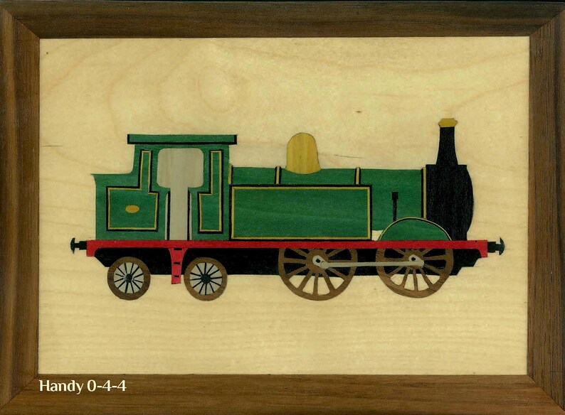 Handy 0-4-4 Steam Engine Marquetry Woodwork Craft Kit From UK For Adults /& Beginners.