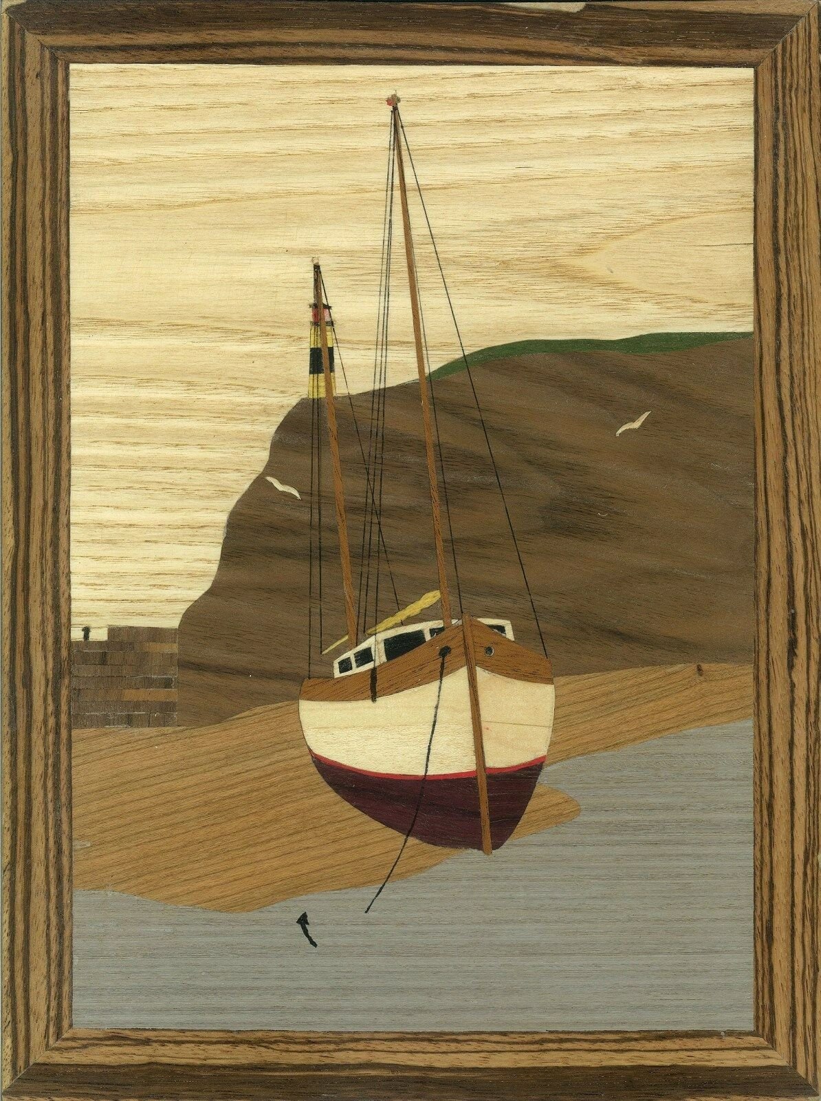 DIY Marquetry Kit for Adults: Low Water Wood Veneer Craft - Handmade in UK
