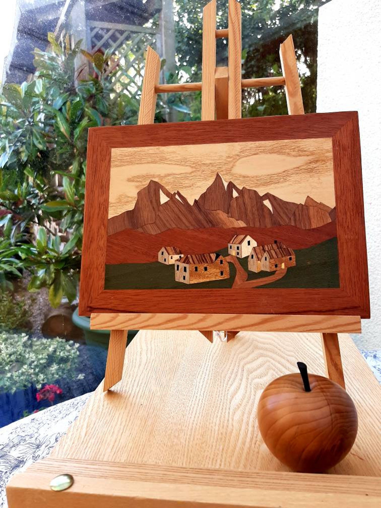Pyrenean Village Marquetry Woodwork Craft Kit From UK for Adults
