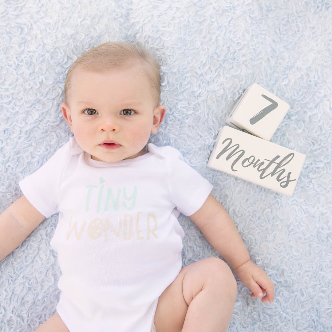 Wooden Milestone Blocks Baby Gift for Baby Girl or Baby Boy. Etsy UK