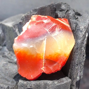 Trio Natural Chalcedony Rough, Orange White Color Chalcedony Raw Stone, Chalcedony Crystal, Chalcedony Rough Stone Weight 64 Carats Rough.