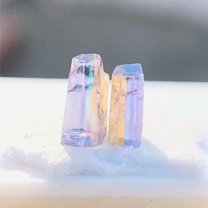 Natural Zoisite Purple Brown Color Tanzanite Rough, 2 Pieces Tanzanite Raw, 1.40 Carats Both Unheated Tanzanite Rough, Tanzanite Crystal.