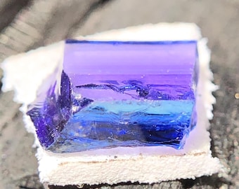 Zoisite Pleochroism Peacock Purple Blue Tanzanite Rough, Unheated Tanzanite, Peacock Shade Tanzanite, Unheated Tanzanite Raw, 4.85 Carats