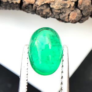 Natural Emerald Cabochon, Oval, 7x5 MM0.75 Carats Emerald, Loose Emerald, Emerald Gemstone, Cabochon Emerald, Emerald For Making Jewelry.