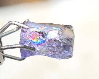 Rainbow Blue Brown Tanzanite Rough, Tanzanite Crystal, Unheated Tanzanite Rough Stone, December Birthstone Jewelry, Gems from Tanzania
