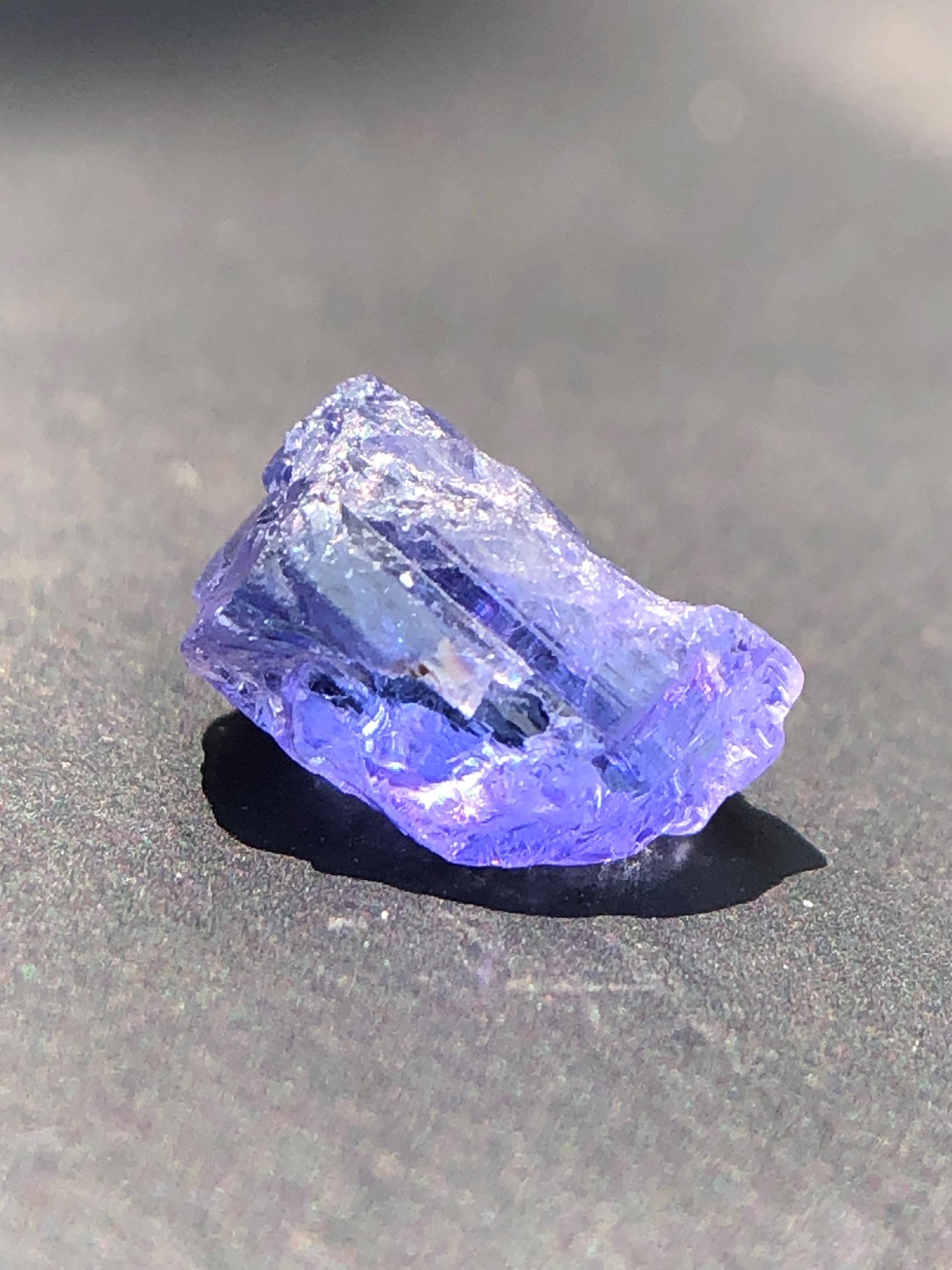 Natural Tanzanite Rough | Purple Blue Zoisite Crystal, 2.10 Carats