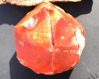 Raw Orange and White Chalcedony Rough, 78.40 Carats