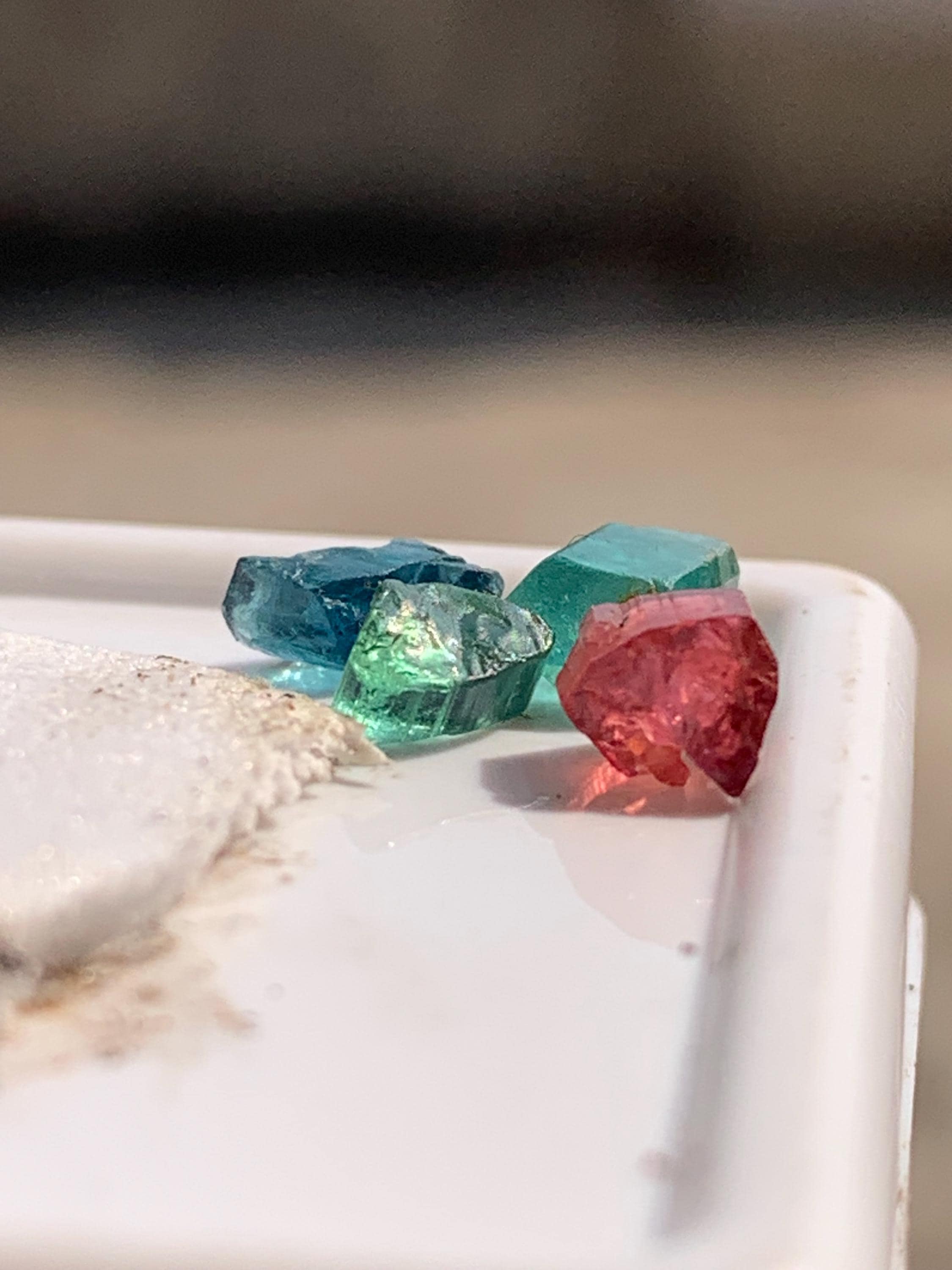 2.10カラット マルチカラー トルマリン クリスタル 4ピース ロット