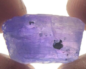 Purple Blue Natural Zoisite Tanzanite Specimen Raw, 7 Carats Genuine Tanzanite Rough 14x9 MM