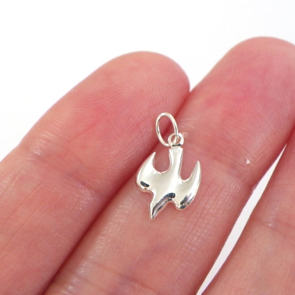 Sterling Silver Tiny Dove Charm, Bird Charm for Necklace ,Earring, 925 Silver Dove Charm, necklace jewelry making