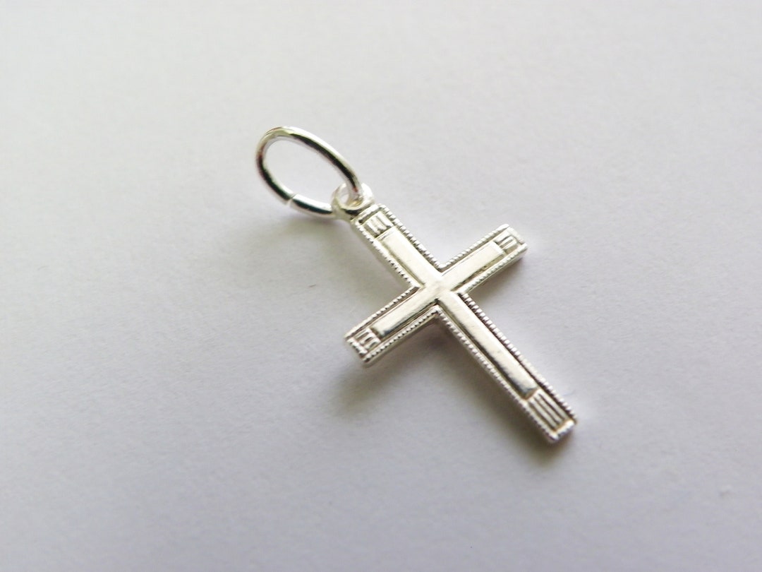 Cross Charm Silver 925 Sterling Silver Cross Sterling Silver Etsy