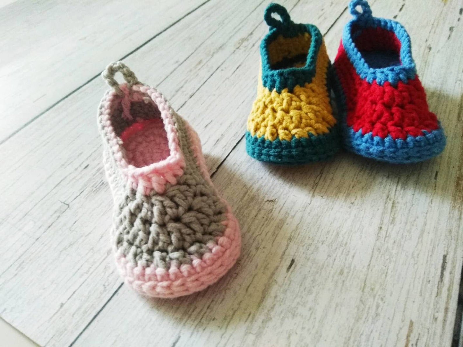 Crochet Pattern Baby Shoes Baby Boy Crochet Booties Pattern Etsy
