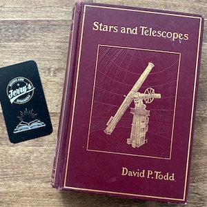 Vintage Astronomy Sun Moon Planets Horoscope Science Book 1899 Stars And Telescopes By David Todd Science Teacher Gift Astronomers Star Maps