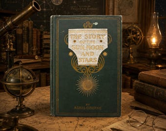 1898 Antique Astronomy Book The Story of the Sun Moon and Stars Agnes Giberne Victorian Celestial Decor Illustrated Science Gift Star Maps