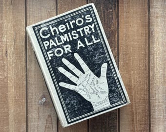 1916 Cheiros Palmistry For All Vintage Occult Halloween Decoration Horoscope Astrology Vintage Book