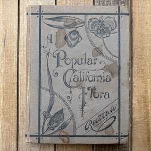 Antique Botanical Guide with Vintage Floral Illustrations, Rare 19th Century Nature Book 1882 A Popular California Flora Book