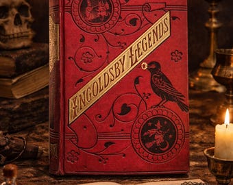 1882 Ingoldsby Legends by Thomas Ingoldsby | Antique Gothic Book Victorian Edition | Occult Witch Folklore Horror Classic Ghost Stories