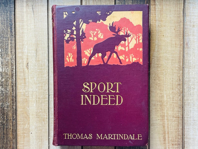 Vintage Hunting Sporting Deer Elk Moose Bear Book 1901 Sport Indeed By Thomas Martindale Favorite My Store image 1