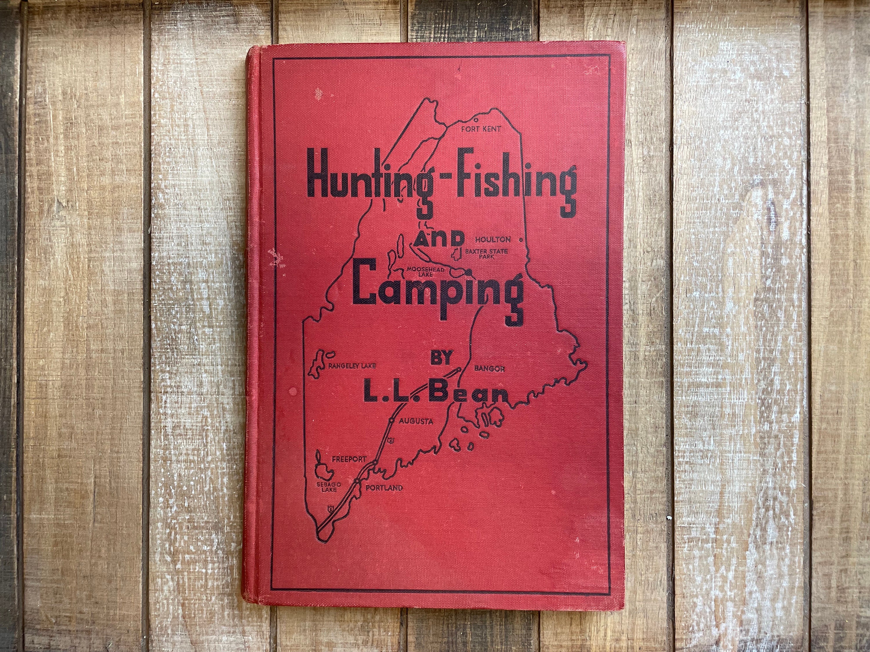 Vintage Hunting Book Hunting-fishing and Camping by L.L. Bean Gift for Him  Man Cave Decor 