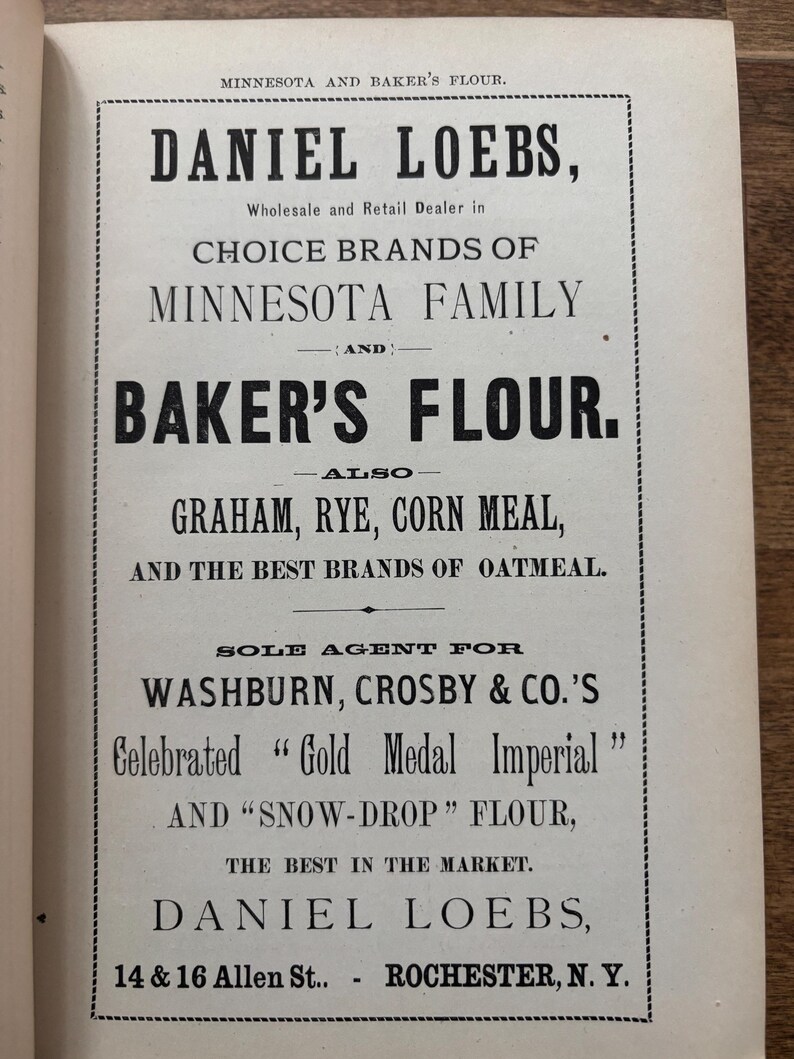 1882 Cosmopolitan Cook Recipe Book Moore & Cole Antique Cookbook Victorian Advertising Cookbook Vintage Kitchen Book image 16