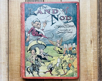 Old Fairy Tale Book Childrens Bedtime Storybook 1916 The Land Of Nod Aesop Fables Cinderella Grimms