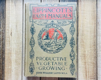 Vintage Farm Farming Agriculture Book Of 1918 Lippincotts Farm Manuals Productive Vegetable Growing