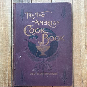 Vintage Kitchen Cookbook Cooking Recipes 1897 The New American Cook Book Canning Candy Desserts